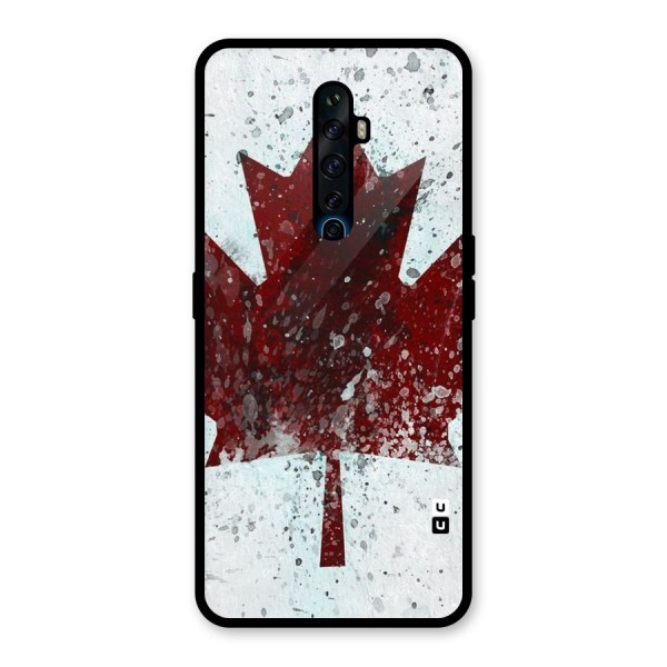 Red Maple Snow Glass Back Case for Oppo Reno2 Z