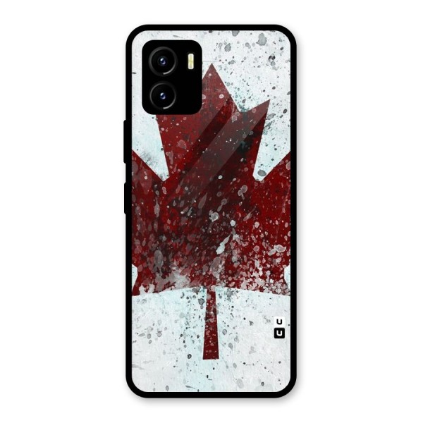 Red Maple Snow Glass Back Case for Vivo Y15s