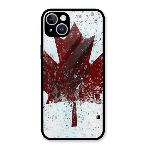 Red Maple Snow Glass Back Case for iPhone 14 Plus