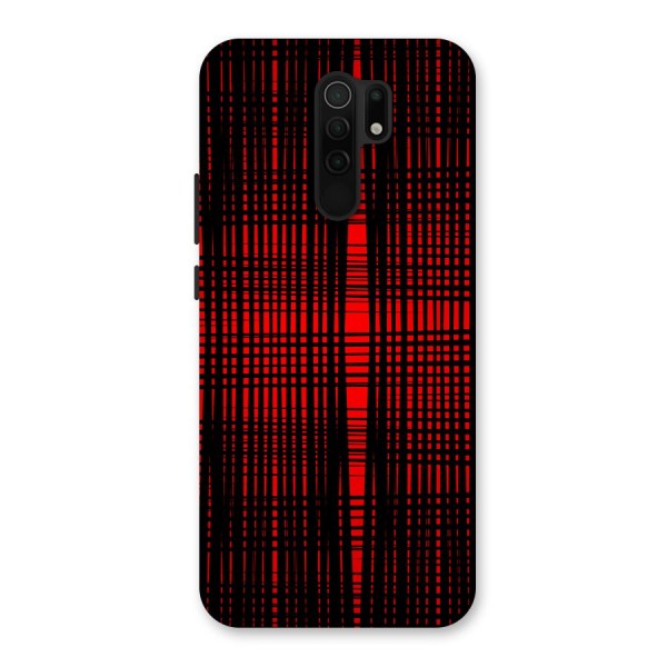 Red Net Design Back Case for Redmi 9 Prime