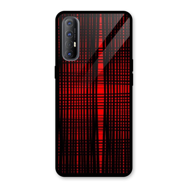 Red Net Design Glass Back Case for Oppo Reno3 Pro