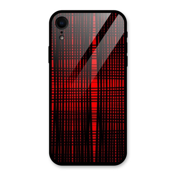 Red Net Design Glass Back Case for XR