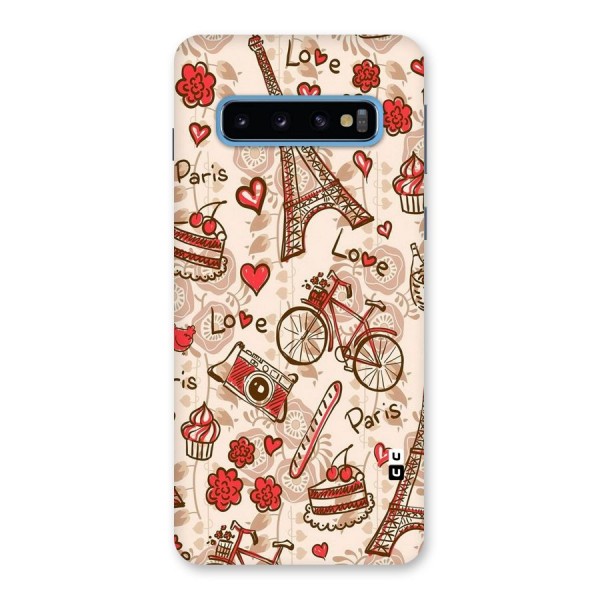 Red Peach City Back Case for Galaxy S10