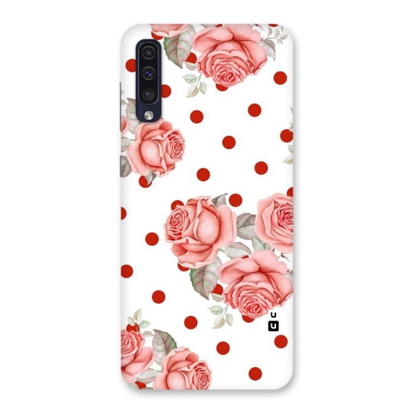 Red Peach Shade Flowers Back Case for Galaxy A50