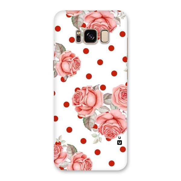 Red Peach Shade Flowers Back Case for Galaxy S8