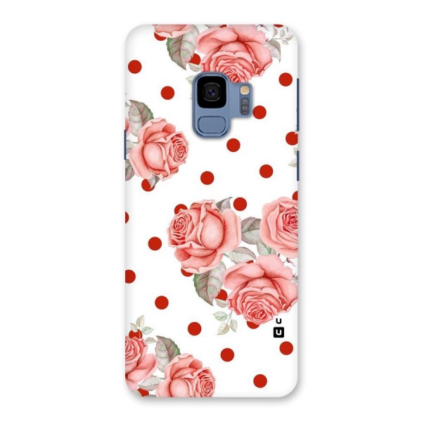 Red Peach Shade Flowers Back Case for Galaxy S9