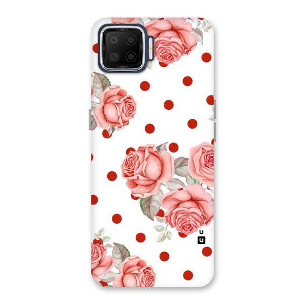 Red Peach Shade Flowers Back Case for Oppo F17