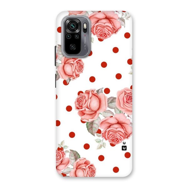 Red Peach Shade Flowers Back Case for Redmi Note 10