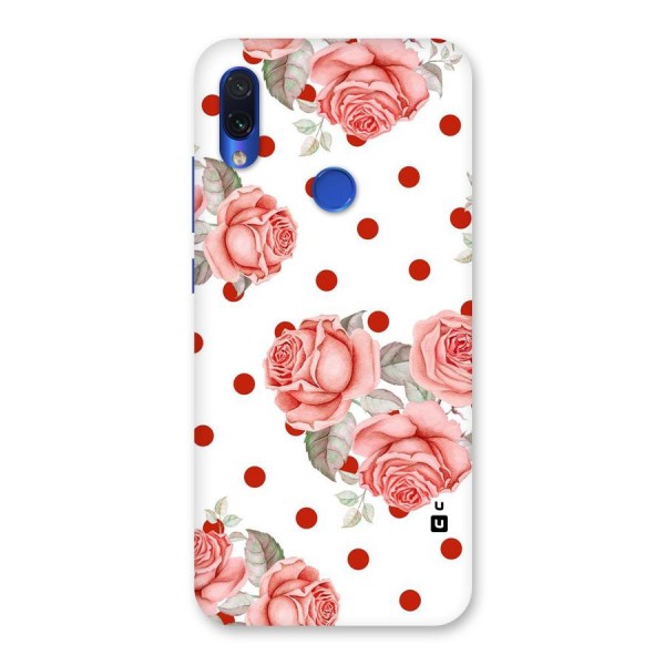 Red Peach Shade Flowers Back Case for Redmi Note 7