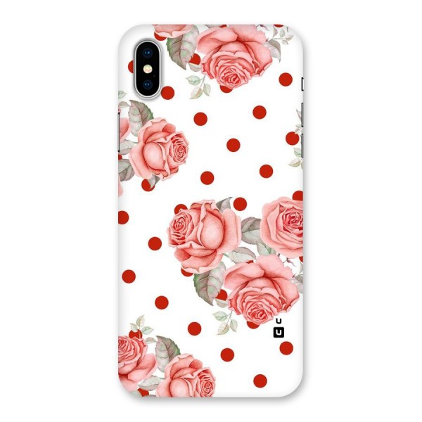 Red Peach Shade Flowers Back Case for iPhone X