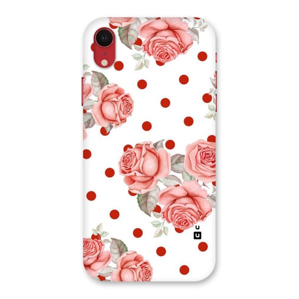 Red Peach Shade Flowers Back Case for iPhone XR