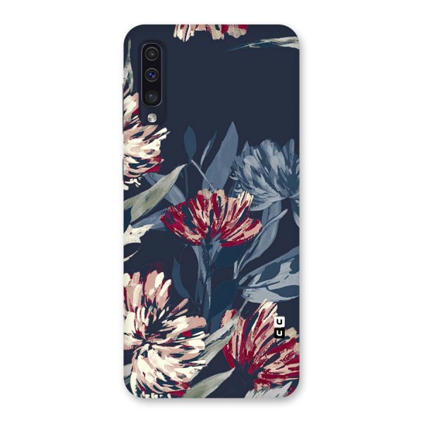 Red Rugged Floral Pattern Back Case for Galaxy A50s