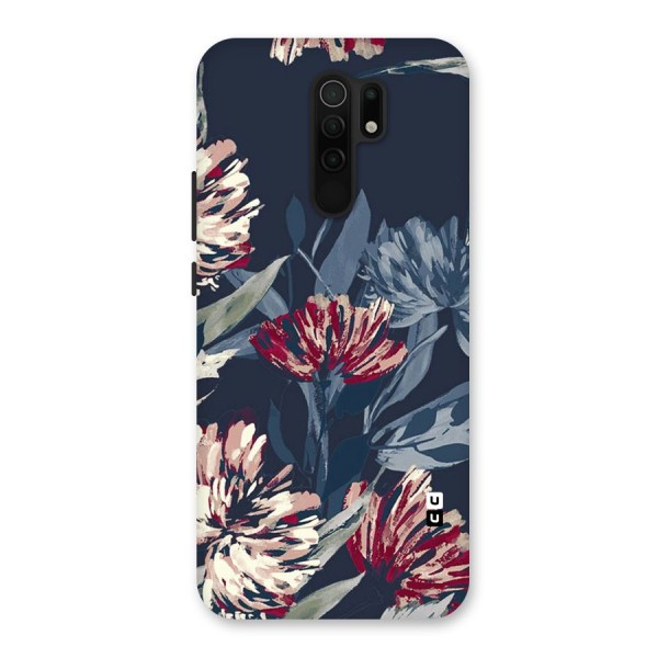 Red Rugged Floral Pattern Back Case for Poco M2