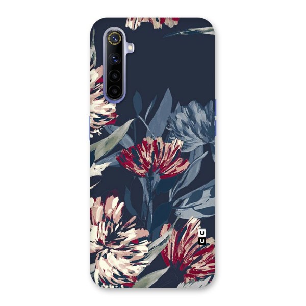 Red Rugged Floral Pattern Back Case for Realme 6