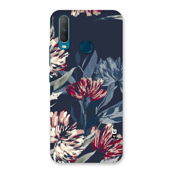 Red Rugged Floral Pattern Back Case for Vivo Y15