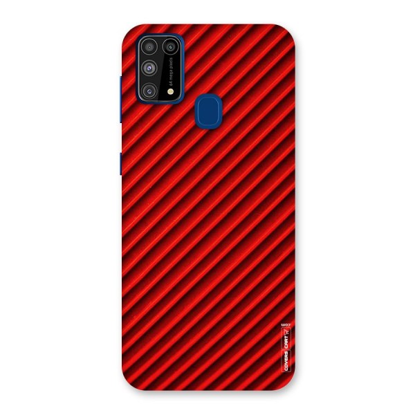 Red Rugged Stripes Back Case for Galaxy M31