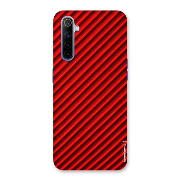 Red Rugged Stripes Back Case for Realme 6