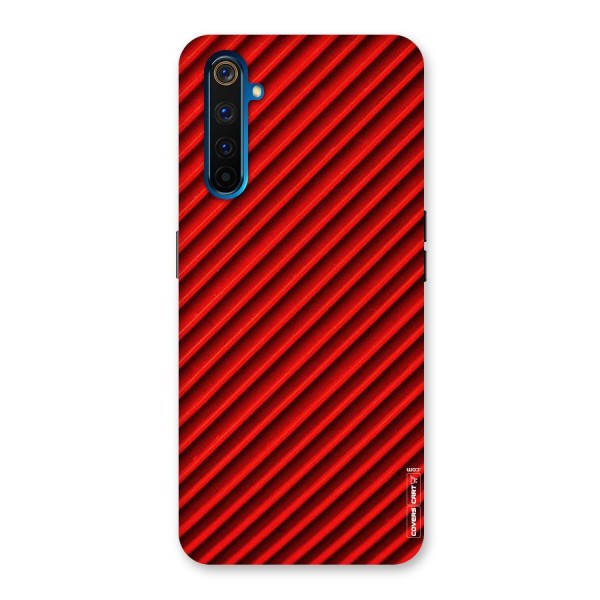 Red Rugged Stripes Back Case for Realme 6 Pro