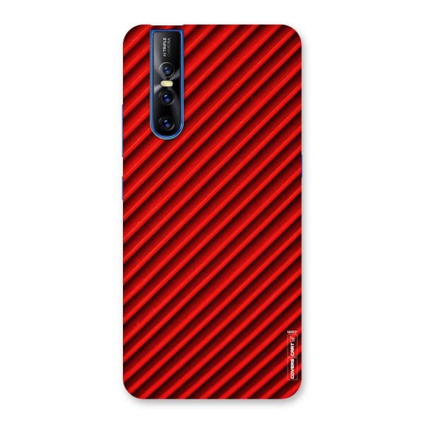 Red Rugged Stripes Back Case for Vivo V15 Pro