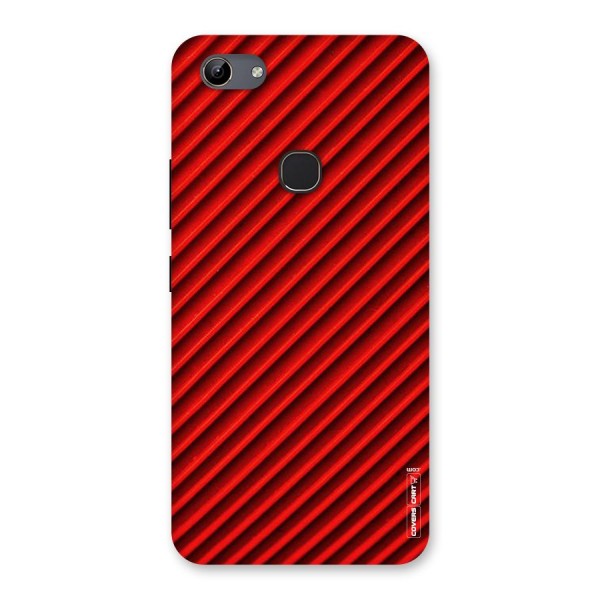 Red Rugged Stripes Back Case for Vivo Y81