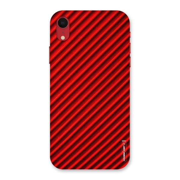 Red Rugged Stripes Back Case for iPhone XR