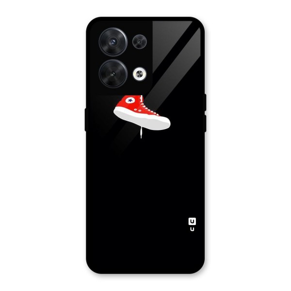 Red Shoe Hanging Glass Back Case for Oppo Reno8 5G