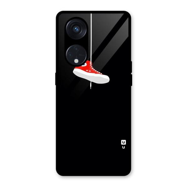 Red Shoe Hanging Glass Back Case for Reno8 T 5G