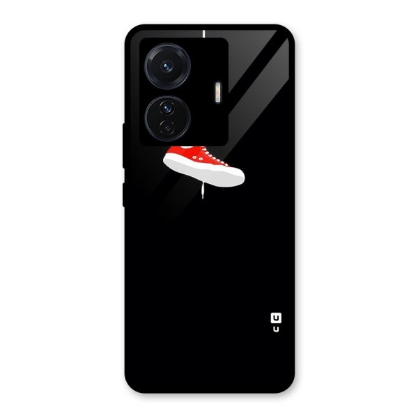 Red Shoe Hanging Glass Back Case for Vivo T1 Pro