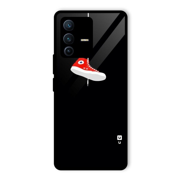 Red Shoe Hanging Glass Back Case for Vivo V23 Pro