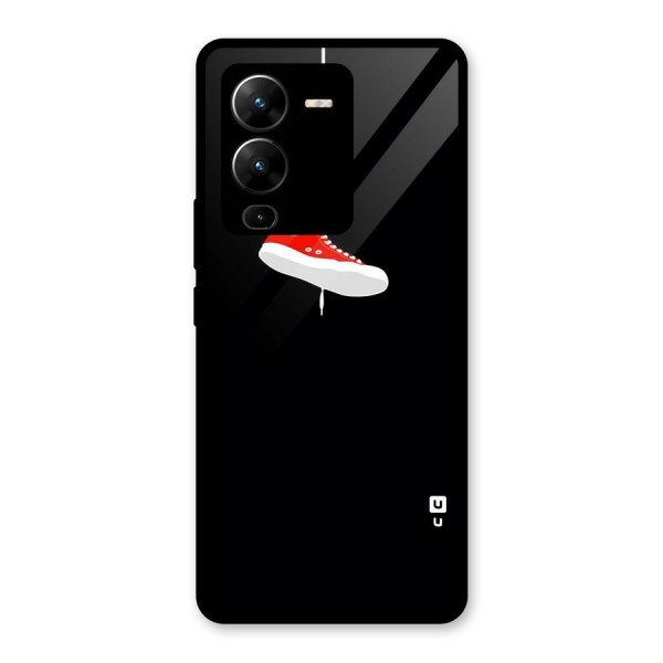 Red Shoe Hanging Glass Back Case for Vivo V25 Pro