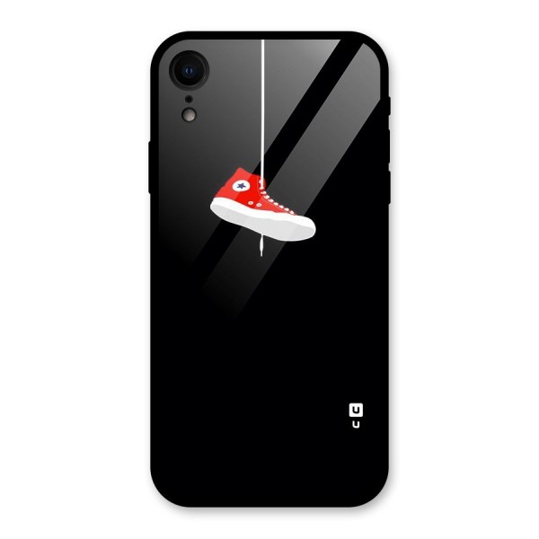 Red Shoe Hanging Glass Back Case for XR