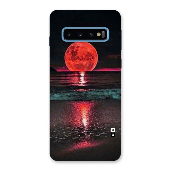 Red Sun Ocean Back Case for Galaxy S10