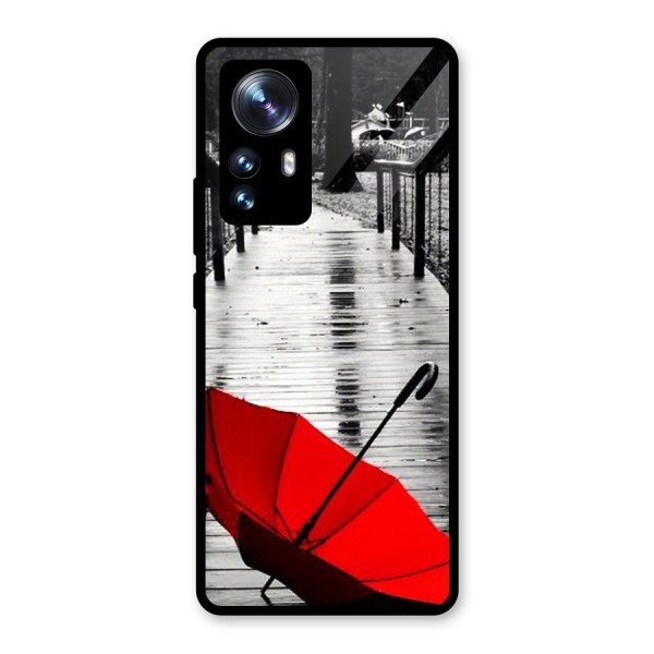 Red Umbrella Glass Back Case for Xiaomi 12 Pro