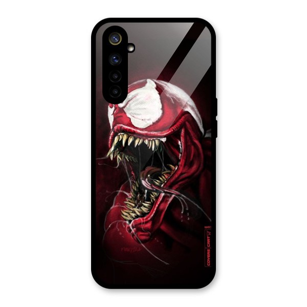 Red Venom Artwork Glass Back Case for Realme 6