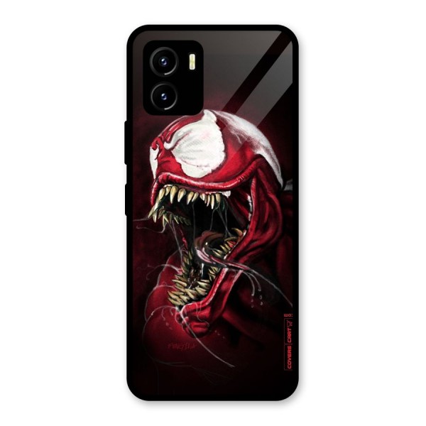 Red Venom Artwork Glass Back Case for Vivo Y15s