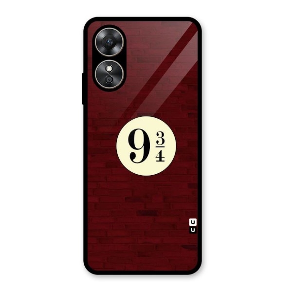 Red Wall Express Glass Back Case for Oppo A17