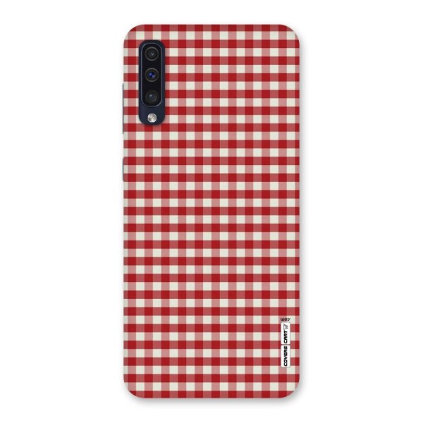 Red White Check Back Case for Galaxy A50