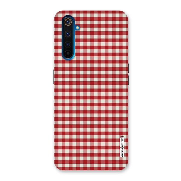 Red White Check Back Case for Realme 6 Pro