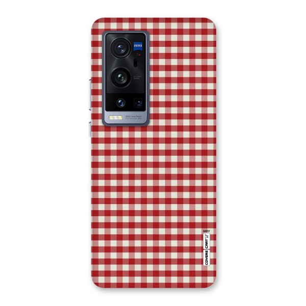 Red White Check Back Case for Vivo X60 Pro Plus