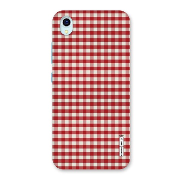 Red White Check Back Case for Vivo Y1s