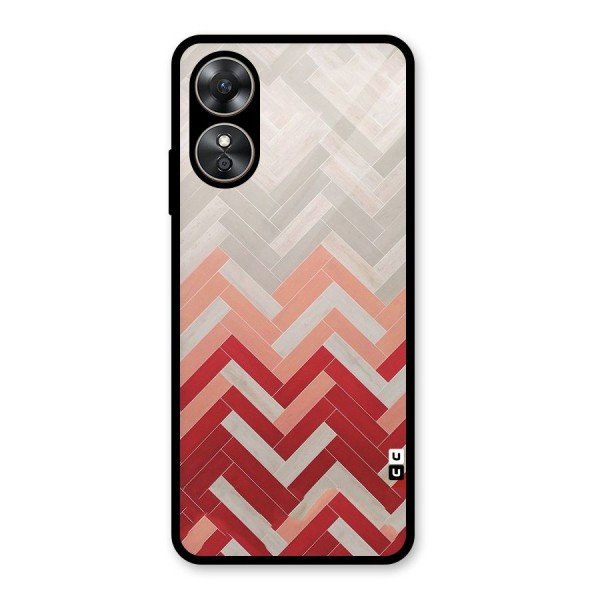 Reds and Greys Glass Back Case for Oppo A17