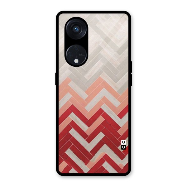 Reds and Greys Glass Back Case for Reno8 T 5G