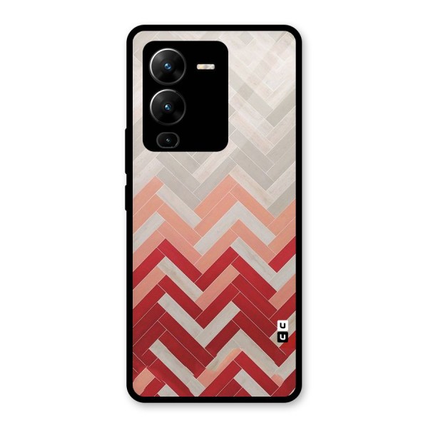 Reds and Greys Glass Back Case for Vivo V25 Pro