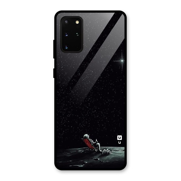 Resting Spaceman Face Glass Back Case for Galaxy S20 Plus