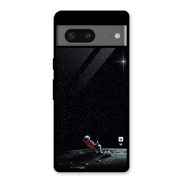 Resting Spaceman Face Glass Back Case for Google Pixel 7