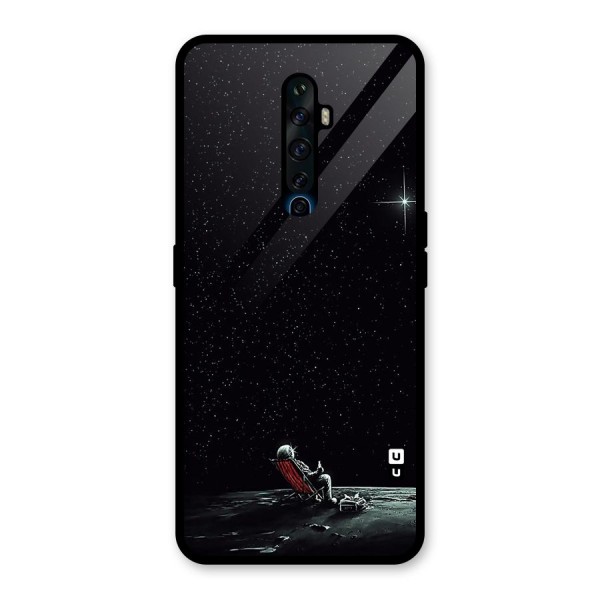 Resting Spaceman Face Glass Back Case for Oppo Reno2 F