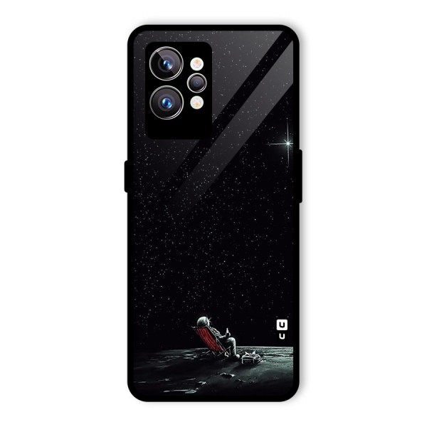 Resting Spaceman Face Glass Back Case for Realme GT2 Pro