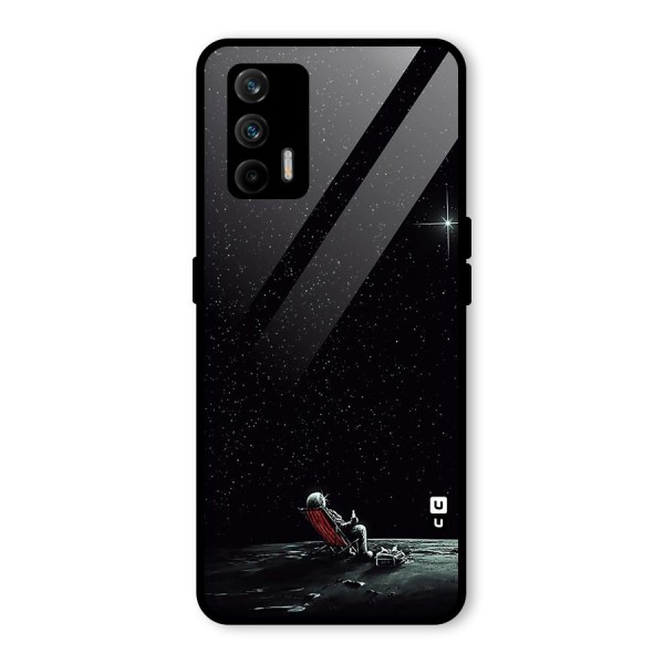 Resting Spaceman Face Glass Back Case for Realme X7 Max