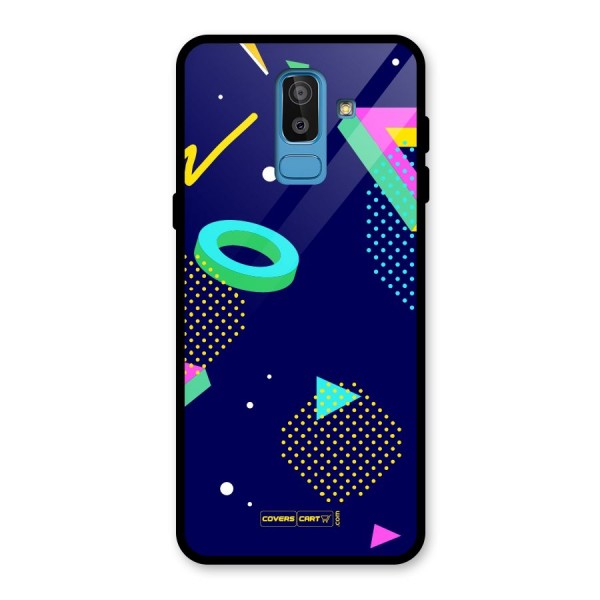 Retro Abstract Glass Back Case for Galaxy J8