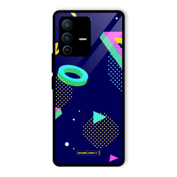 Retro Abstract Glass Back Case for Vivo V23 Pro